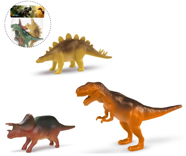DINOSSAURO JURASSIC C/ 3 UNID (561)